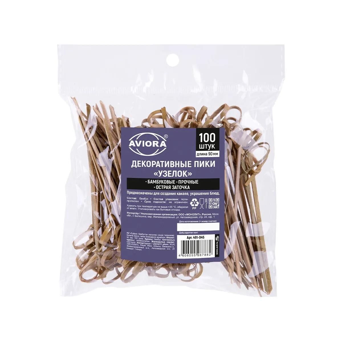 Шпажка  9см из бамбука Петля  100шт/уп