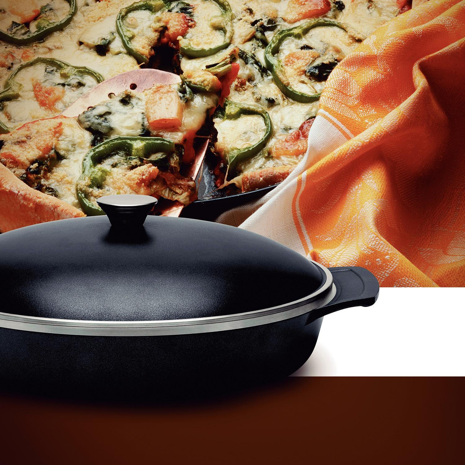 Сковорода казан из литого алюминия с антипригарным покрытием 32см  Lyon