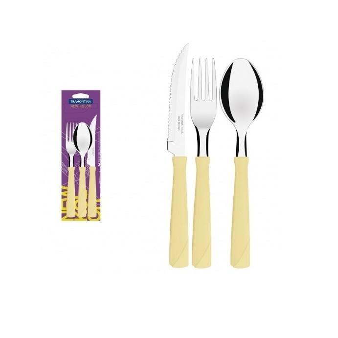 Набор столовых приборов 3 предмета New Color бежевый 3 шт/уп