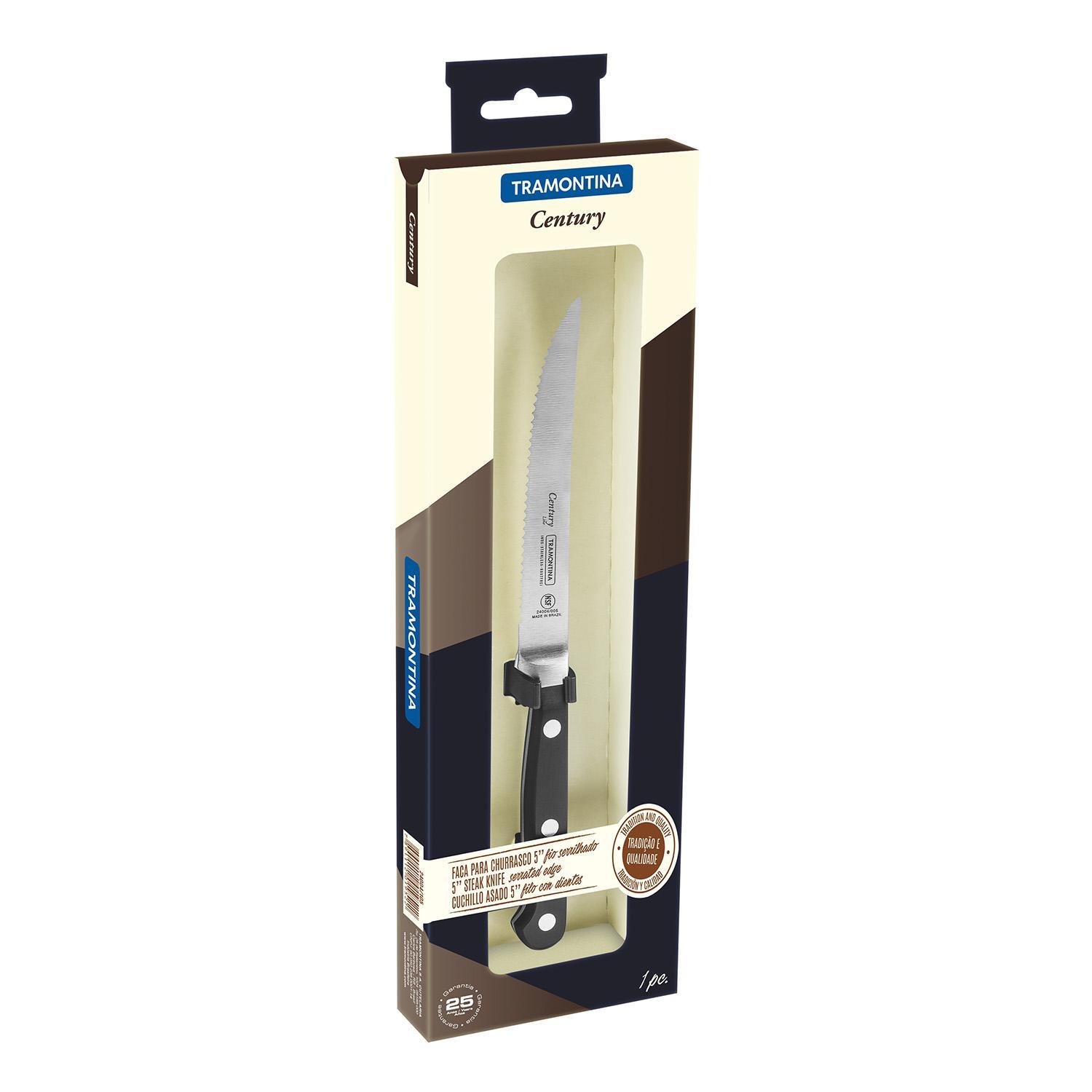 Нож Century 127мм/223мм кухонный заостренный черный