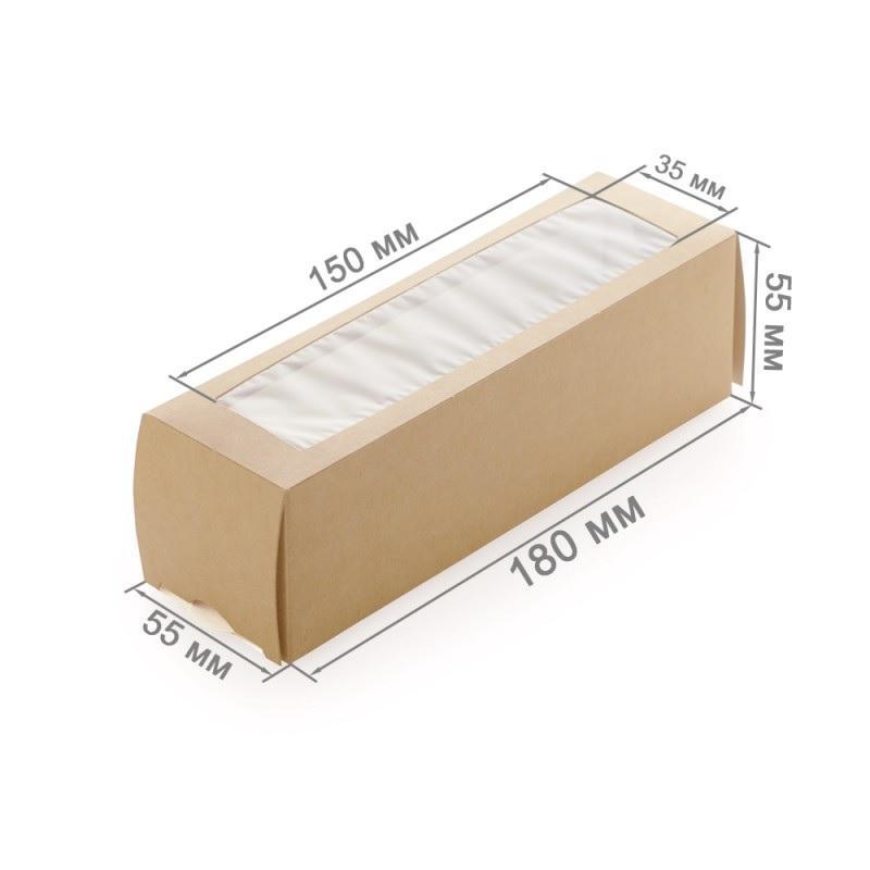 OSQ MB 6 Упаковка для макарони с окном 18х5,5х5,5см