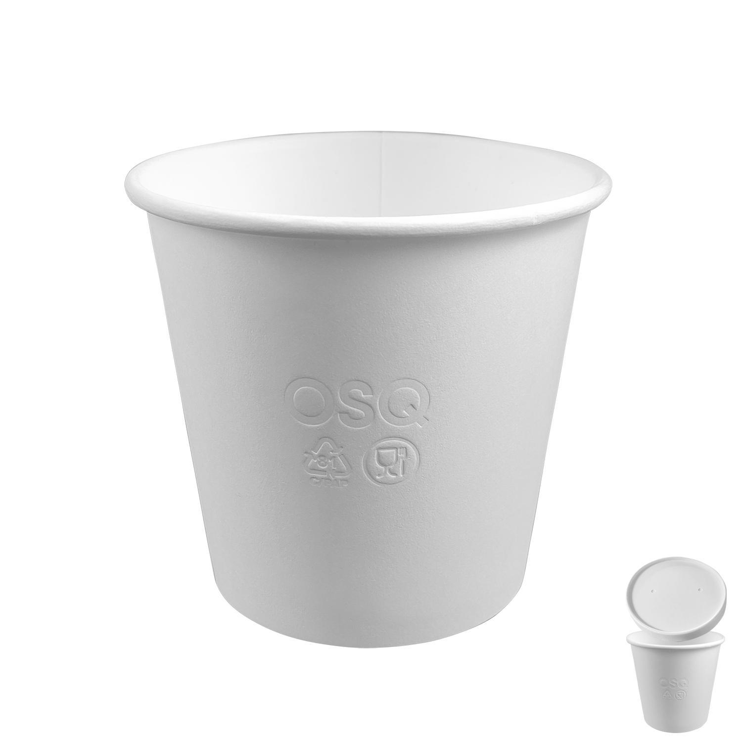 OSQ Round Bowl  500 W Контейнер белый d10см  h9,5см (крышка отдельно)