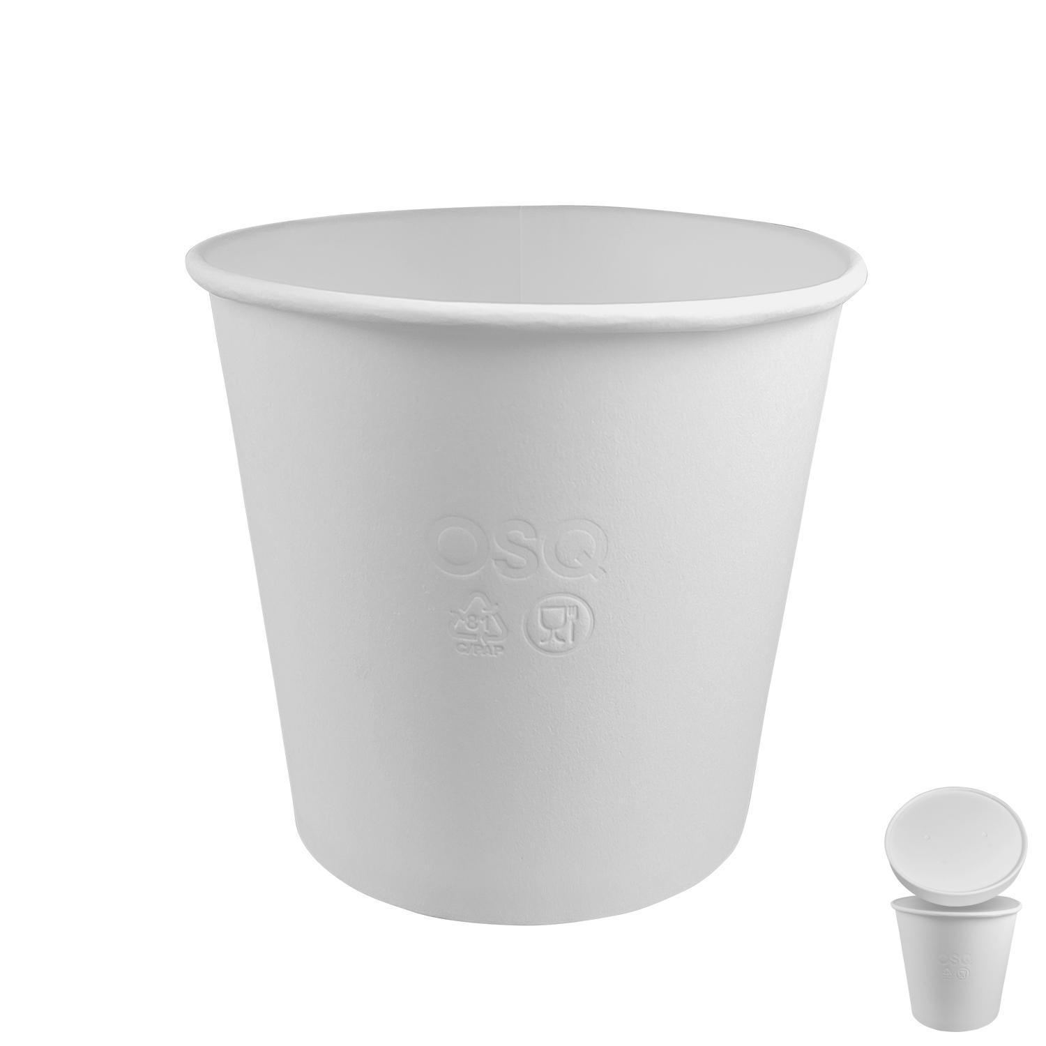 OSQ Round Bowl  700 W Контейнер белый d11,6см  h10,8см (крышка отдельно)