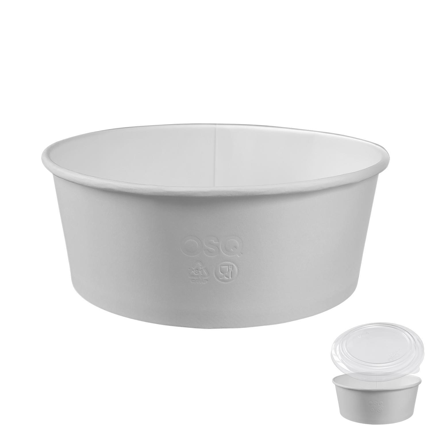 OSQ Round Bowl 1300 W Контейнер белый d18,5см  h7,0см (крышка отдельно)