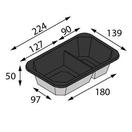 OSQ OCTOBOX 800/2 23,0х14,7х5,0см 800мл (крышка отдельно)