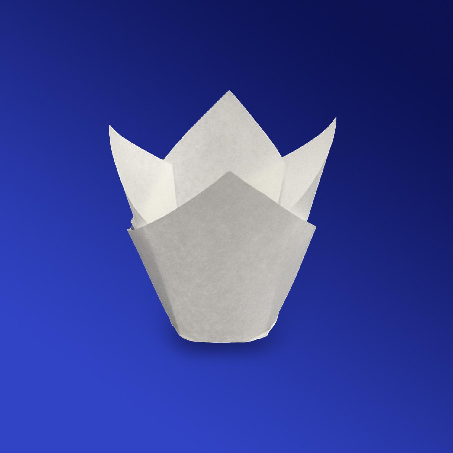 Форма д/выпеч Тюльпан d5,0х8,0см белый 250шт/уп 50гр 250шт/уп