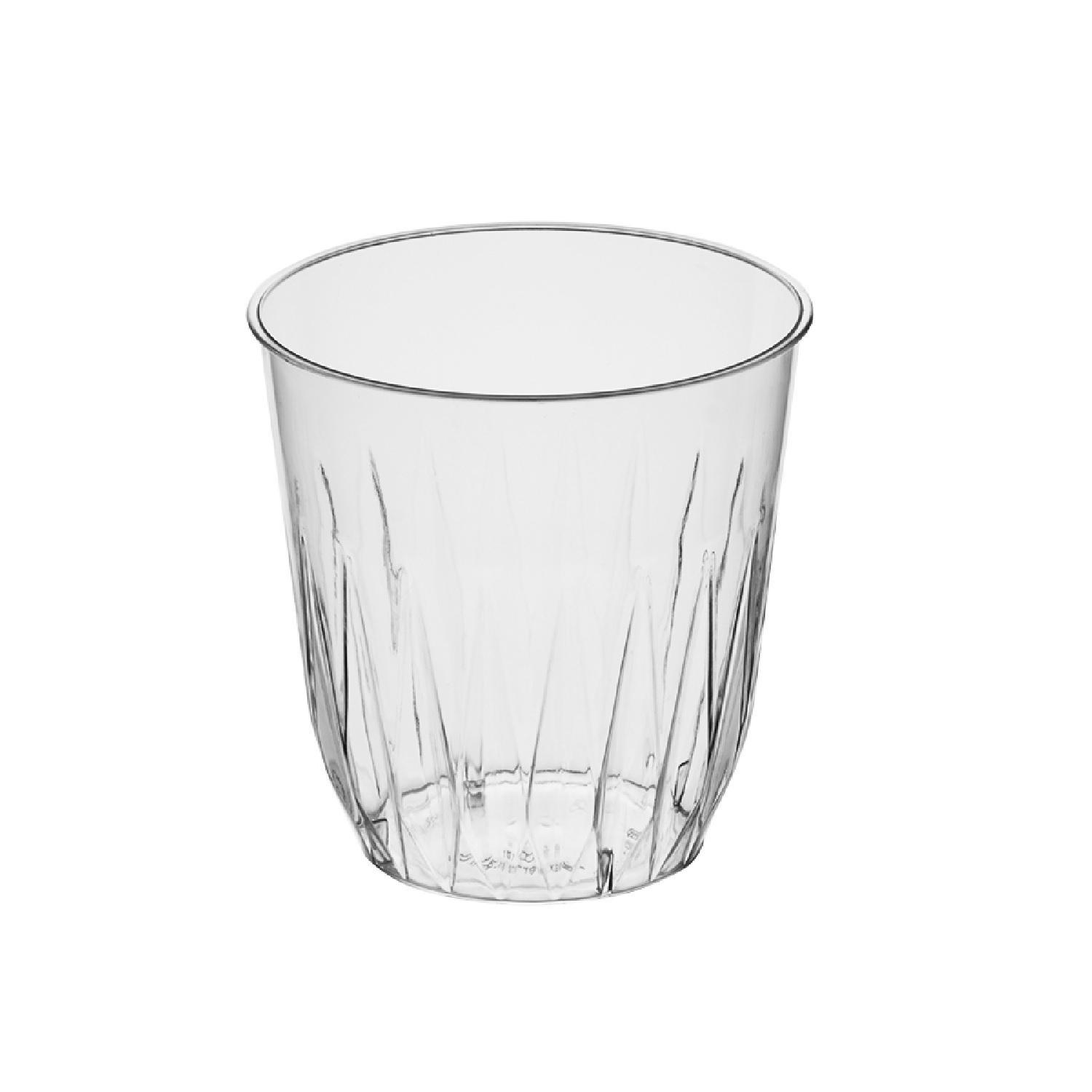 Стакан пластиковый PS 200мл прозрачный d8,8см h8см плотный Баккара