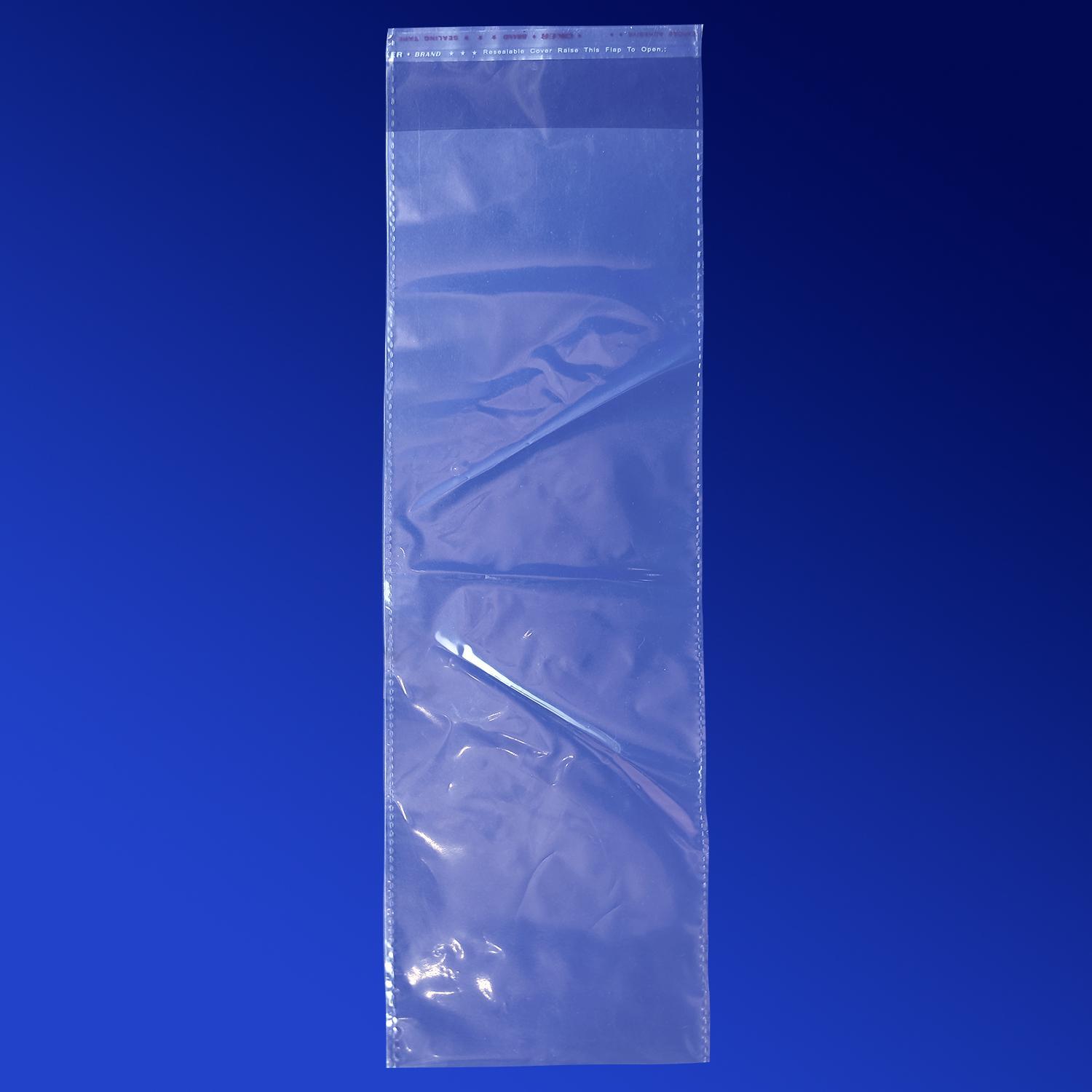 Пакет РР кастовый проз 10х37см+3см 25 мкм со скотч-клапаном