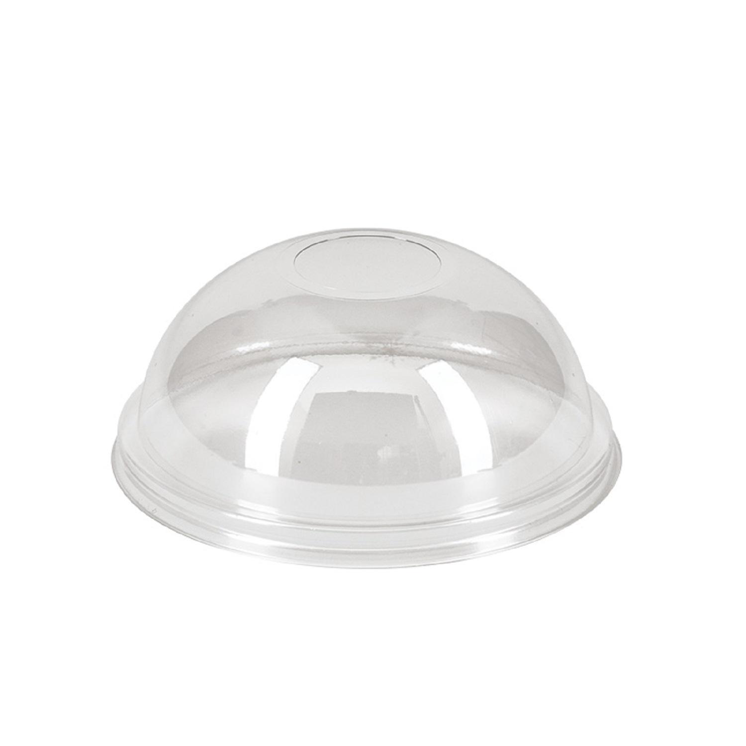 Крышка к стаканам d9,5см КУПОЛ прозрачная без отверстия 50 шт/уп 1000шт/кор ПолиЭр