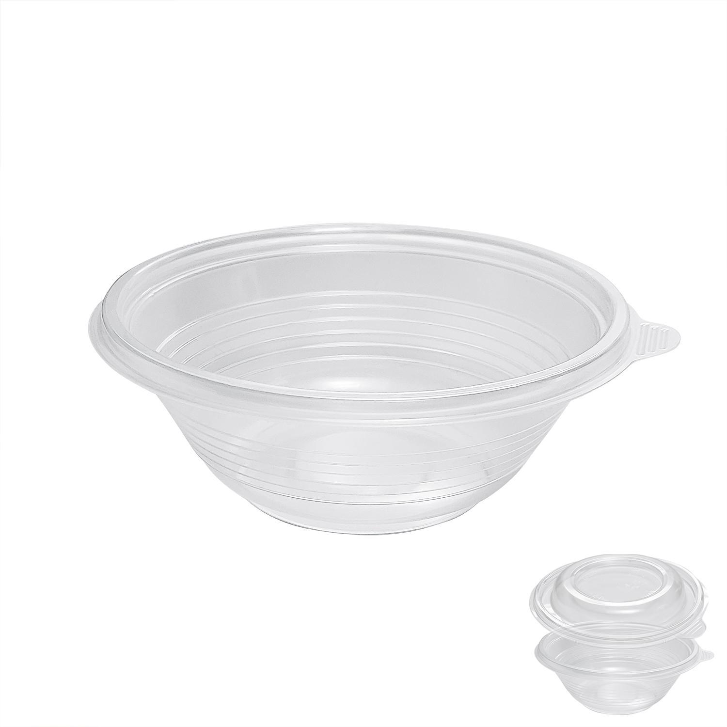 Тарелка одноразовая глубокая PP d14см 350мл прозрачная 540шт/уп ПР-МС-350