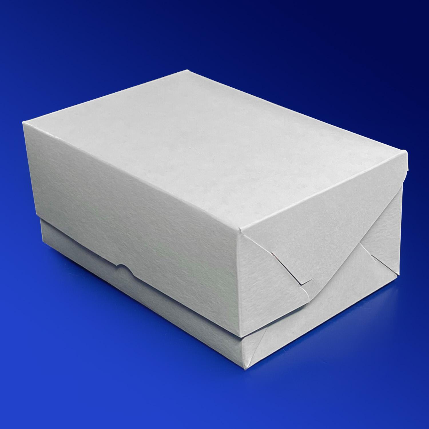 Упаковка для пирожного 13,5х9х6см картон белая 200шт/уп