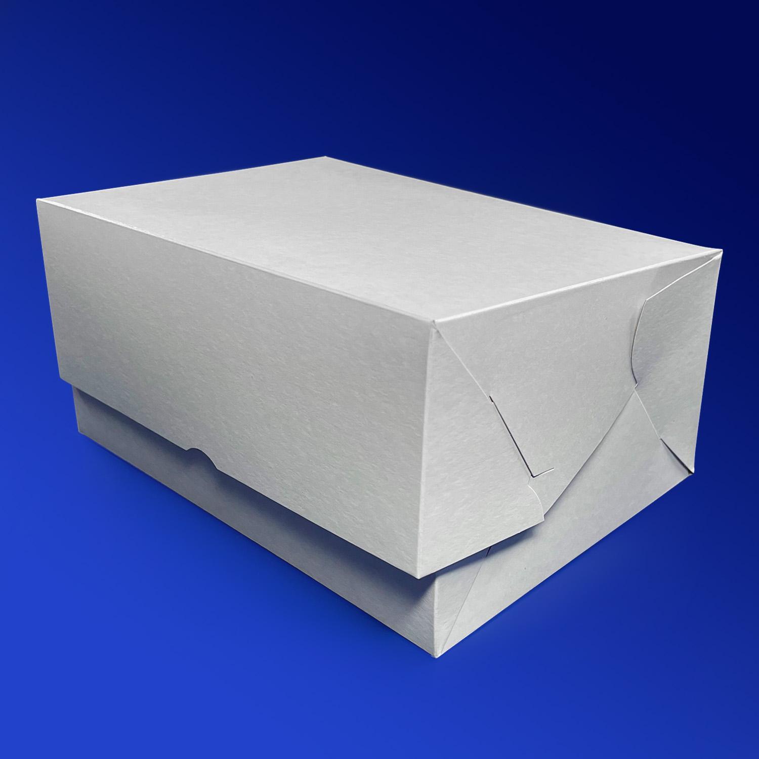 Упаковка для пирожного 22х16х10см картон белая 100шт/уп