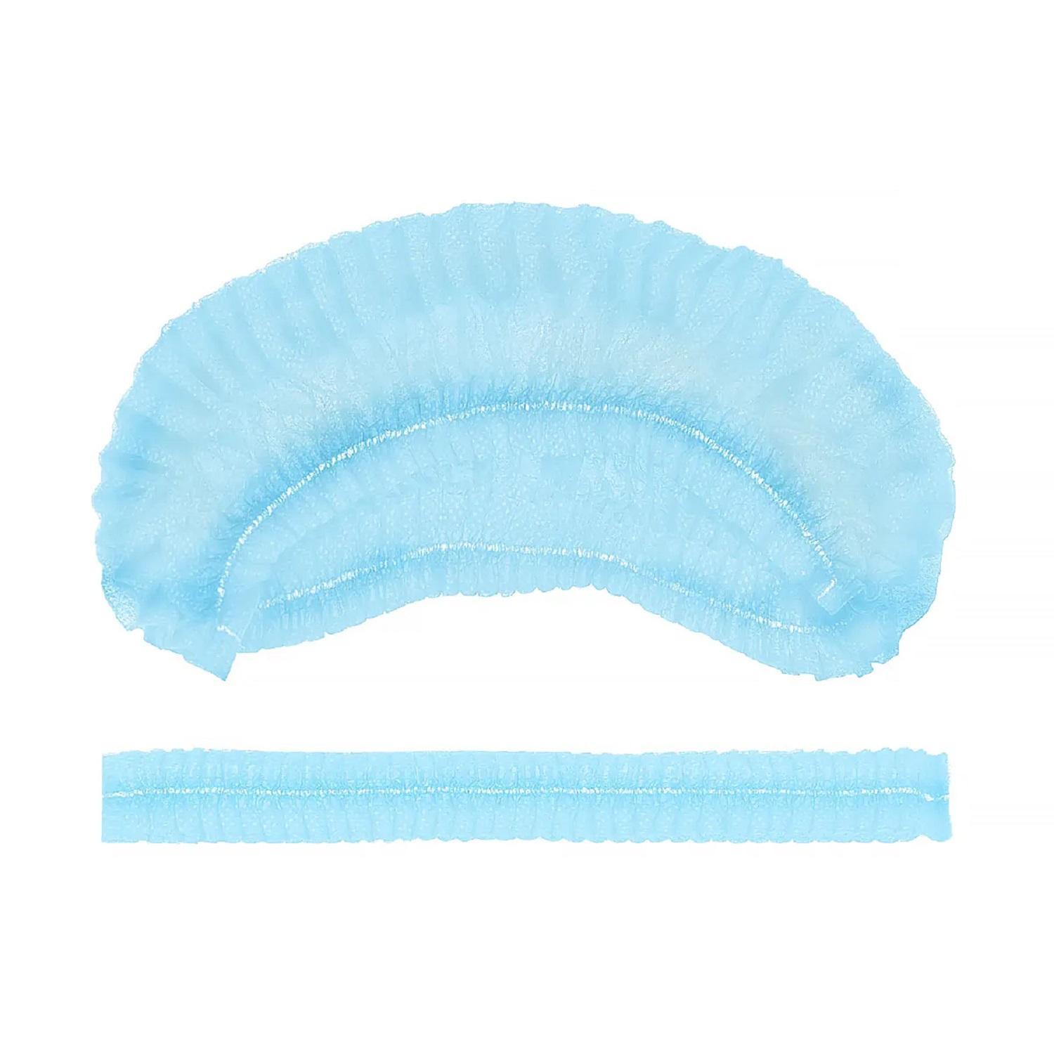 Берет/клипса из спанбонда голубой 100шт/уп AVIORA