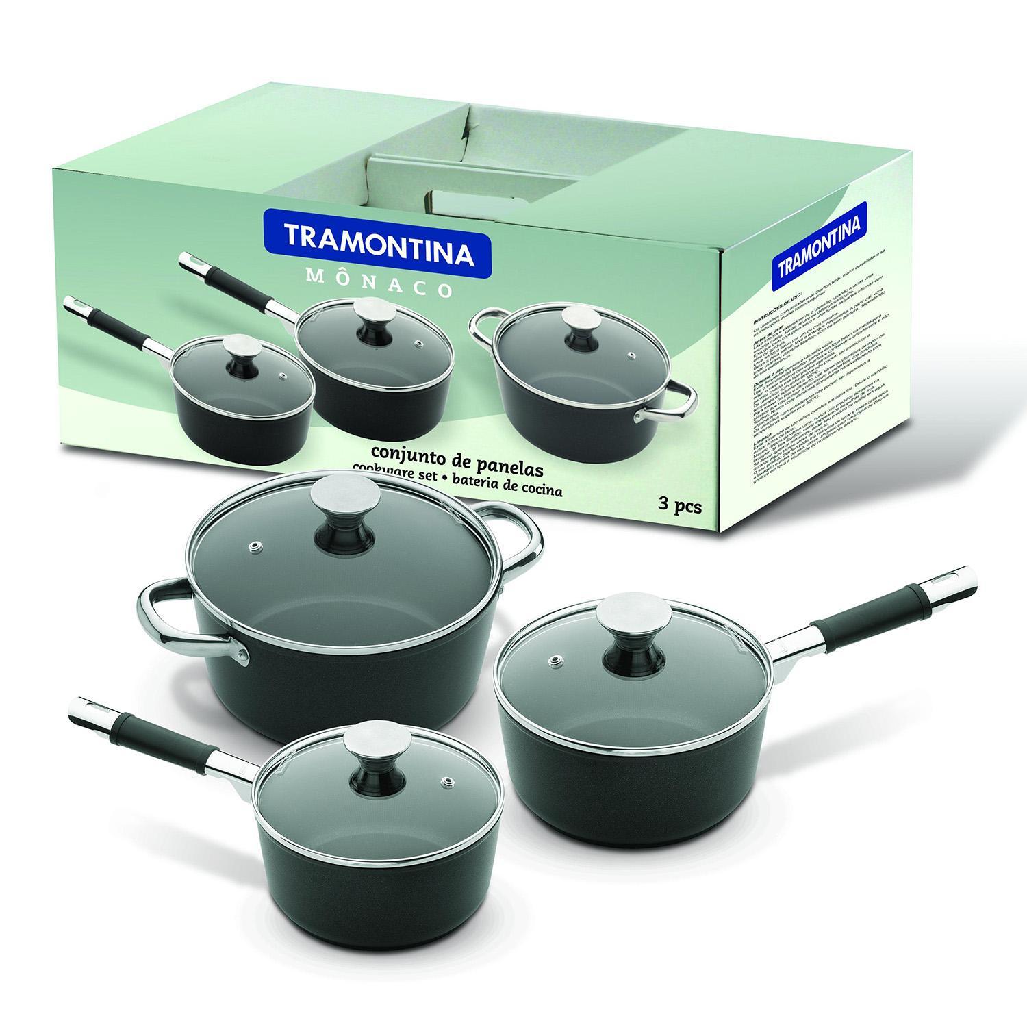 Набор Кастрюли из литого алюминия 3 предмета Monaco с антипригарным покрытием