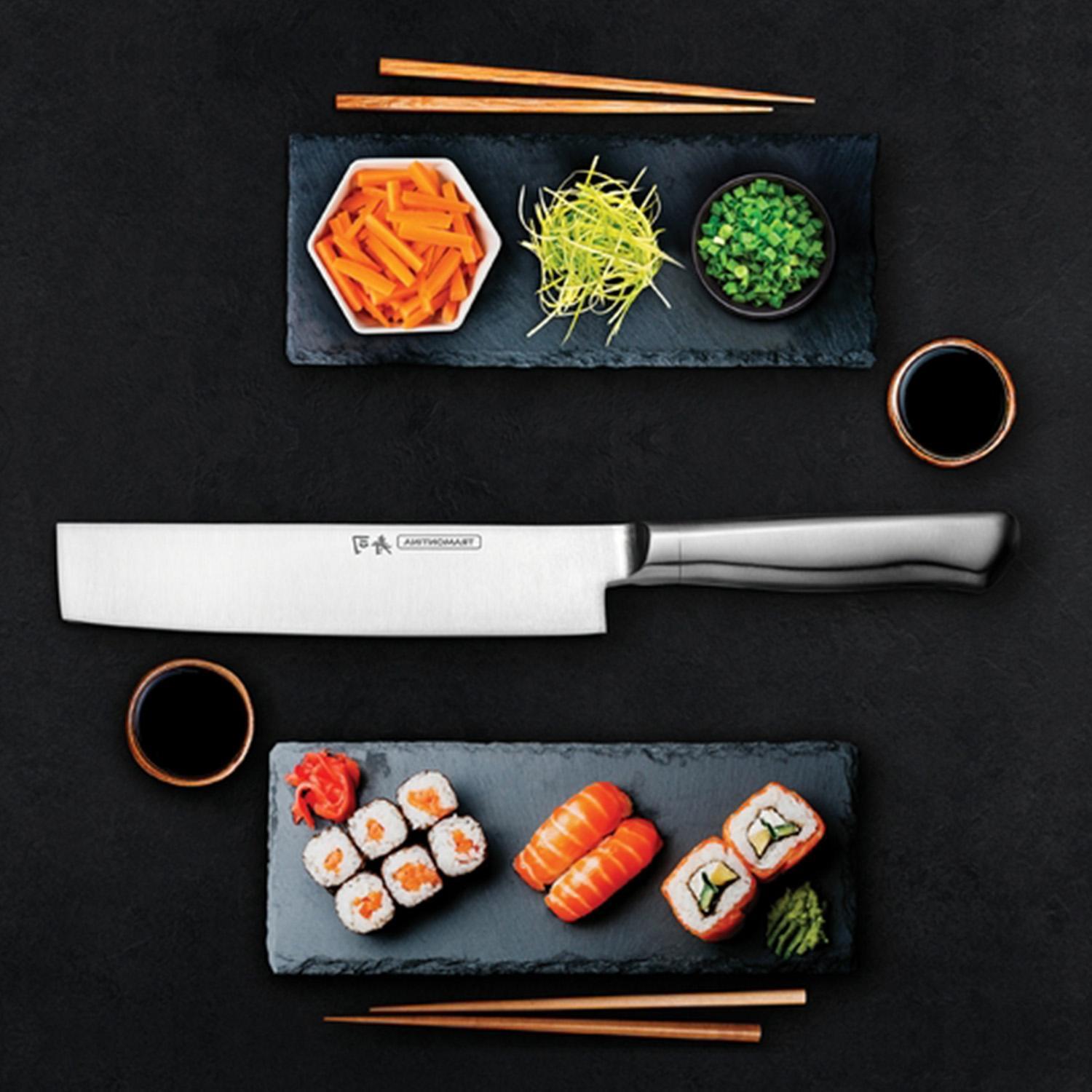 Нож NAKIRI для нарезки овощей 178/344/мм Sushi Diamond черный