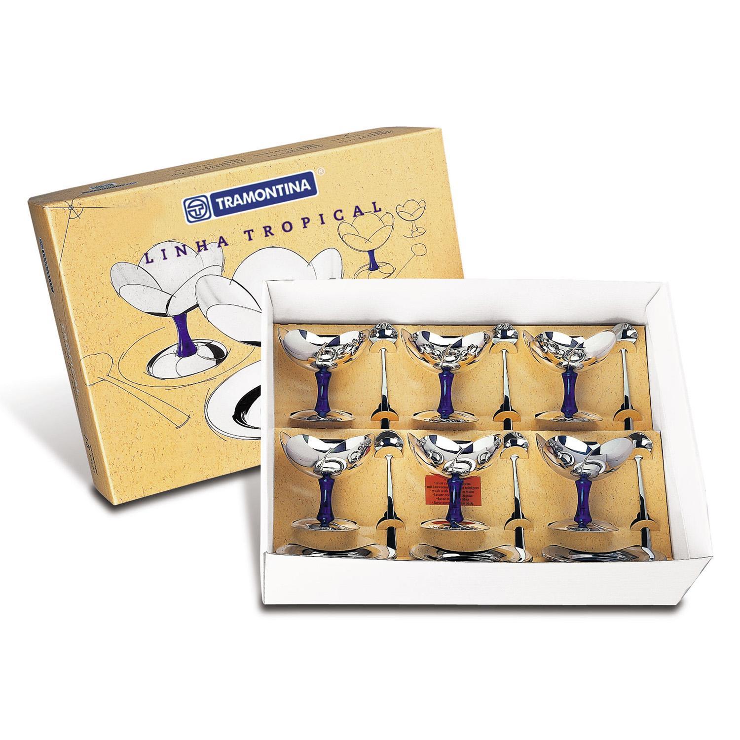 Набор для мороженого 180мл 18 предметов Tropical стальной