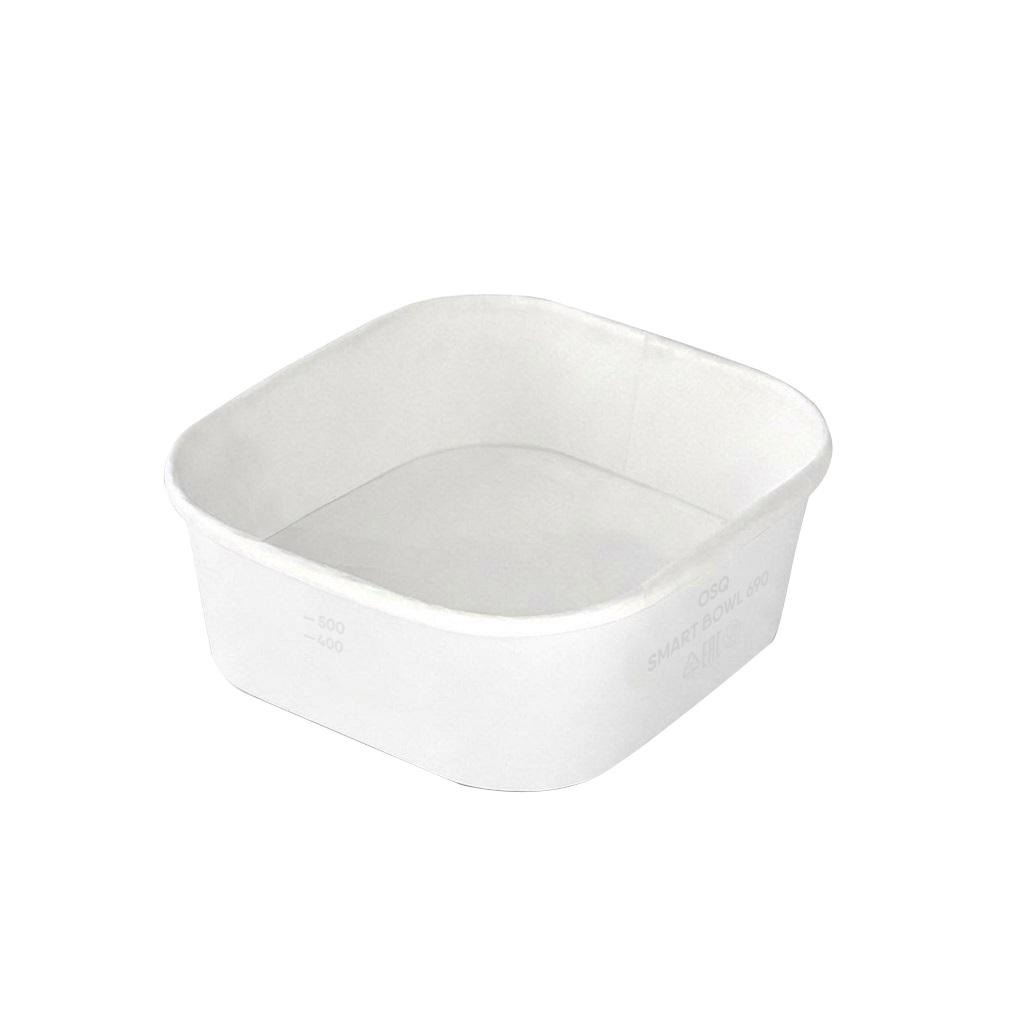 OSQ SMART BOWL 690 белый/белый WHITE EDITION 14,5х14,5х5,1см 690мл (крышка отдельно) купить в Алматы оптом
