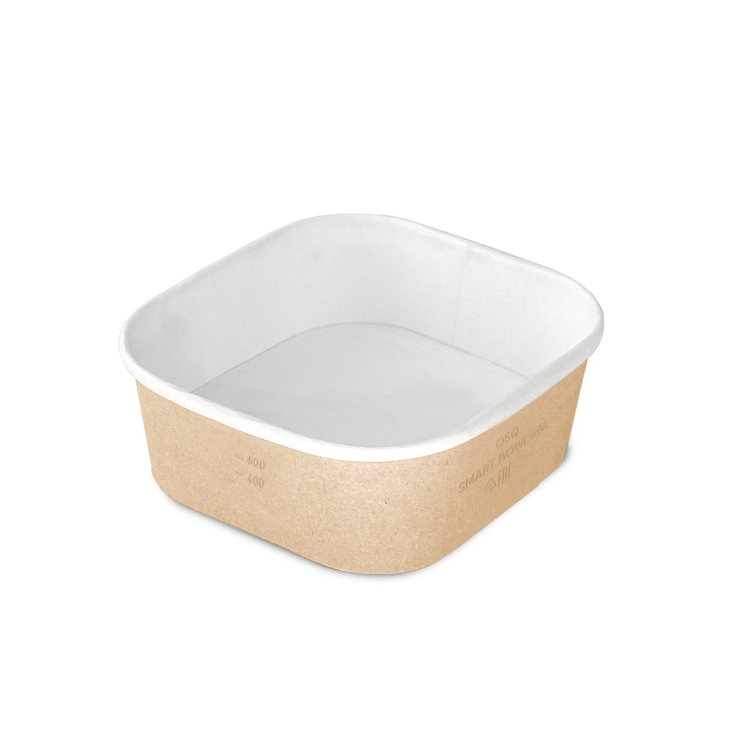OSQ SMART BOWL 690 краф/белый WHITE EDITION 14,5х14,5х5,1см 690мл (крышка отдельно) купить в Алматы оптом