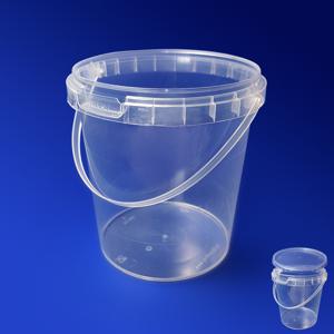 Ведерко   850мл проз с ручкой и контрольным замком PP (крышка отдельно)