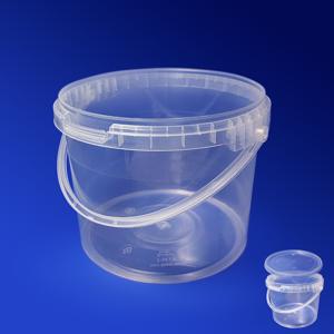 Ведерко  2300мл круглое  прозрачное  с ручкой и контрольным замком PP  (крышка отдельно)  Jokey