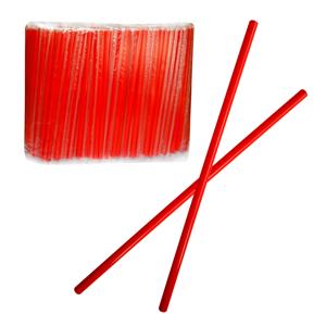 Трубочка отдельно упакованная ПП d0,8x23см красная 500шт/уп без гофры