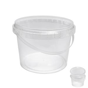 Ведерко   800мл проз с ручкой и контрольным замком PP (крышка отдельно)