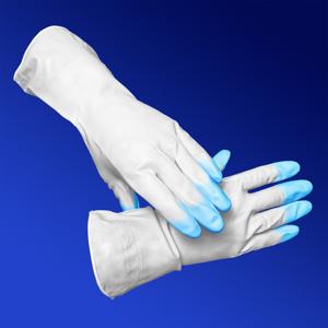 Перчатки гелево - силиконовые L 2шт/уп СУПЕР прочные Дельфин