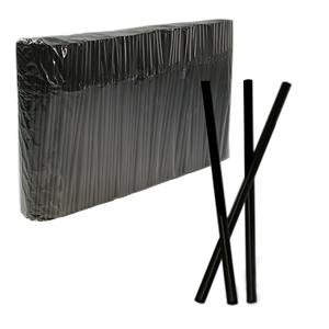 Трубочка d0,8x23см черная 500шт/уп без гофры