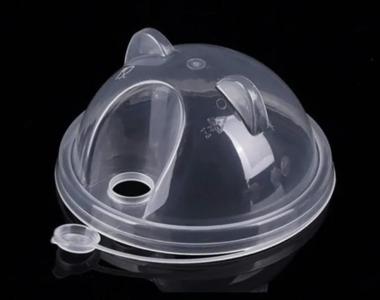 Крышка к стаканам d9,0см PP купольная с пробкой заглушкой CAT 45 шт/уп  900шт/кор