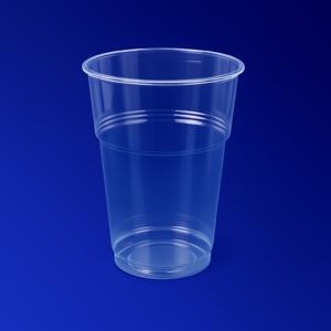 Стакан пластиковый PP 500мл Пивной прозрачный d9,1см 100шт/уп 2000шт/кор Фопос