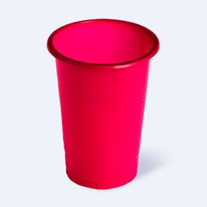 Стакан пластиковый PP 200мл красный  100шт/уп 3000шт/кор Фопос