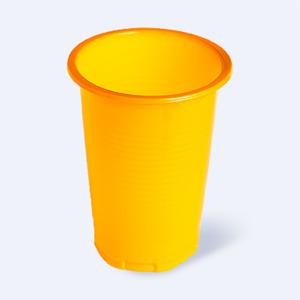 Стакан пластиковый PP 200мл желтый  100шт/уп 3000шт/кор Фопос