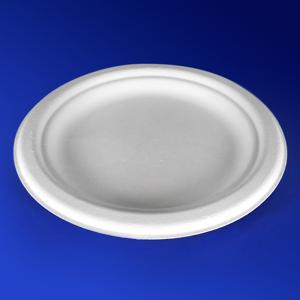 Тарелка одноразовая сахар тростник d17,8см белая БИО