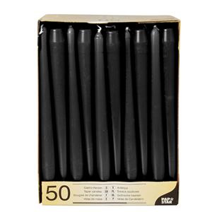 Свеча Античная d2х25см черная 50шт/уп