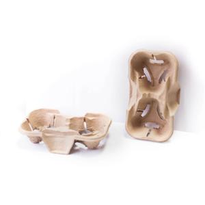 Держатель для стаканов  на 2шт крафт 19,3х10,8х4,2см 150шт/уп