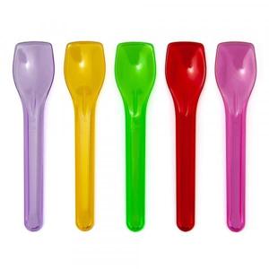 Ложка для мороженого  9,5см разноцветная 500шт/уп