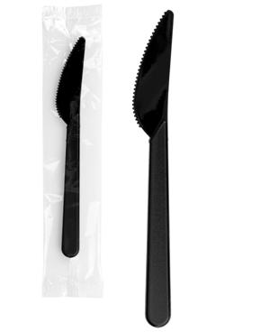 Ланч - набор  1/1 Нож Премиум 18см черный в индивидуальной упаковке 1шт/уп