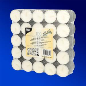 Свеча чайная d3,7см h2,0см 100шт/уп