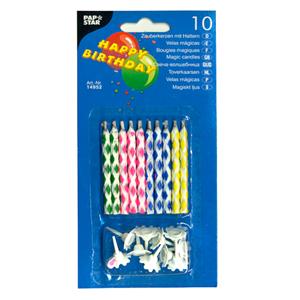 Свеча для торта магическая 10шт/уп