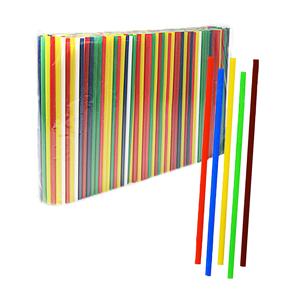 Трубочка d0,8x23см разноцветная 500шт/уп без гофры