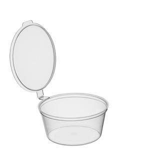 Соусничка  50мл круглая  d6,2х3,0см с крышкой PP  80шт/уп 1200шт/кор ВЗЛП  арт.1242