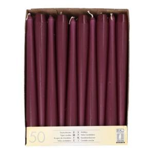 Свеча Античная  d2х25см фиолетовая 50шт/уп