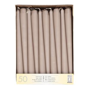 Свеча Античная  d2х25см серо-бежевая 50шт/уп