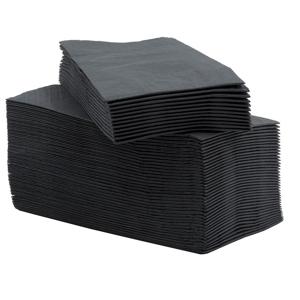 Салфетки  черные 33х33см 2 сл сложение 1/8 200 шт/уп