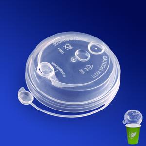 Крышка к стаканам d8,0см PP с пробкой заглушкой глянцевая прозрачная 50 шт/уп