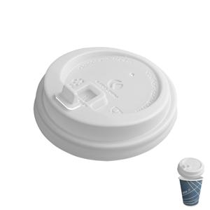 Крышка к стаканам d8,0см PS с откидным питейником белая  100шт/уп Кадо-Прим