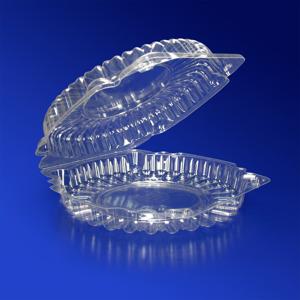 Упаковка для пирогов 1800мл d21,0х5,3см внутр  PET прозрачная с нераздельной крышкой 250 шт/кор PH-1017