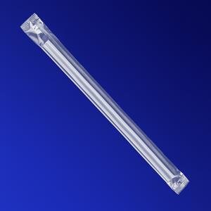 Трубочка отдельно упакованная ПП d1,2x24см прозрачная 100шт/уп без гофры Bubble tea