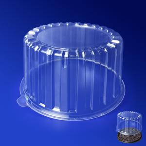 Крышка к упаковке для торта d16,5х9,1см внутр ПЭТ прозрачная 200 шт/кор Т-165/2К