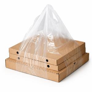 Пакет-переноска для пиццы ПНД  PizzaHolder  L 20х55см  35 мкм прозрачн 100шт/уп купить в Алматы оптом